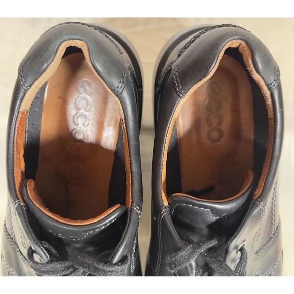 Men's ECCO 'Fusion II' Black Leather Moc-Toe Oxfords Size US 12 EUR 46 UK 11.5 - Picture 4 of 8